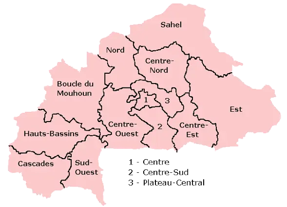 Carte du burkina